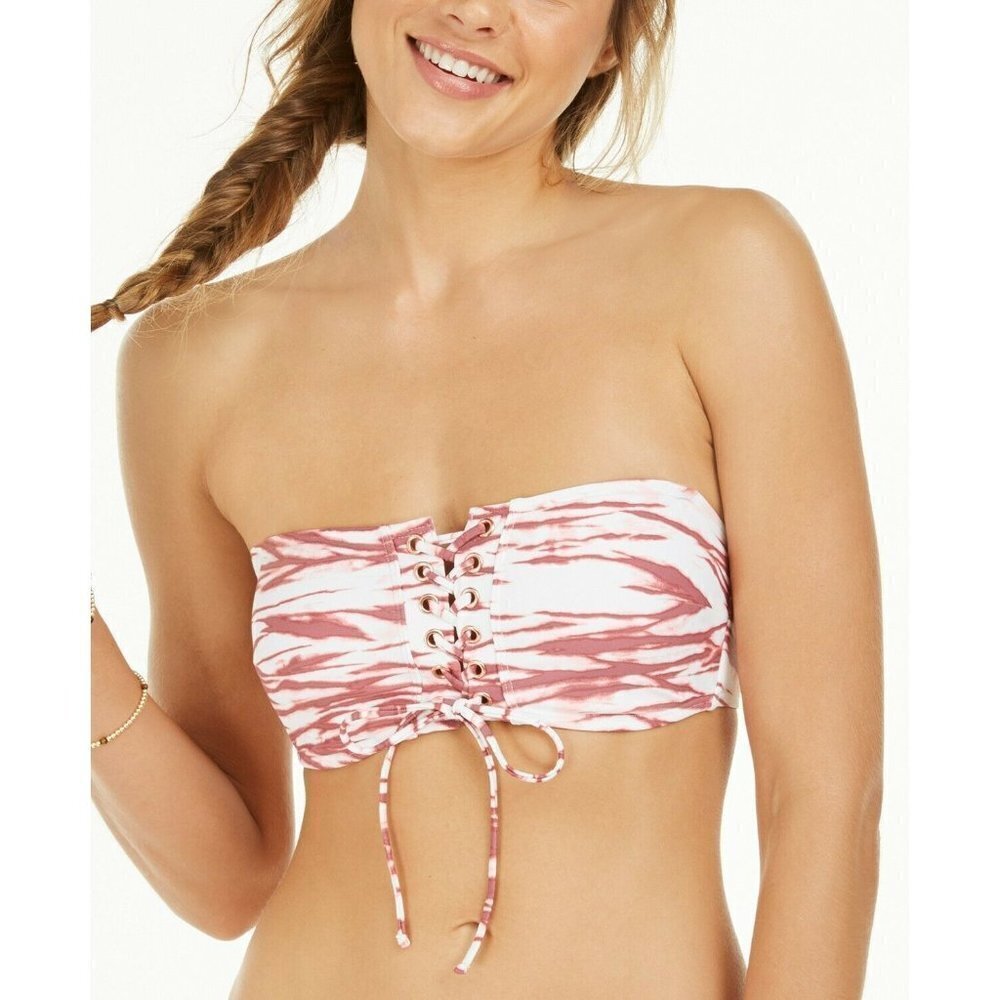 Hula Honey Small Wild Water Bandeau Bikini Top 111